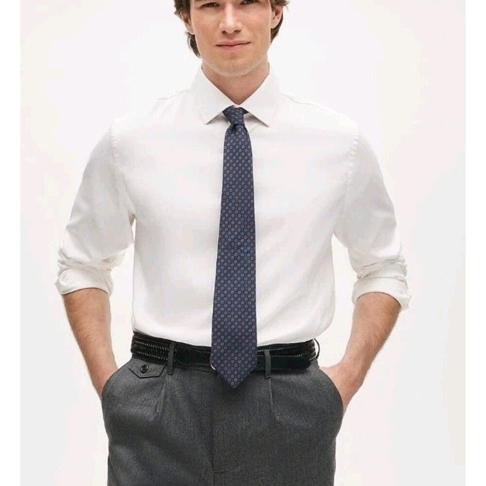 J.CrewSlim Bowery Performance Stretch Dress Shirt Spread Collar White Sz M NWT